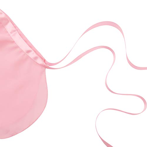 TiaoBug Falda Cruzada de Gasa para Danza Ballet Gimnasia Falda Gasa Cintura Ajustable Deportiva para Actuación de Baile Niñas Rosa 8-12 Años