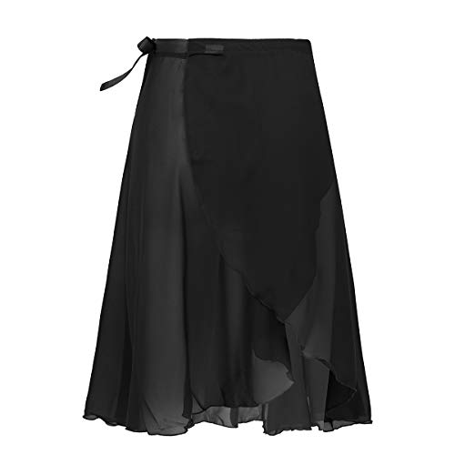 TiaoBug Falda de Ballet Mujeres Bailarinas Falda Larga de Gasa con Cinturilla Ajustable Envoltura para Bodies Gimnasia Niñas Mujeres Negro One Size TiaoBug Falda de Ballet Mujeres Bailarinas Falda Larga de Gasa con Cinturilla Ajustable Envoltura para Bodies Gimnasia Niñas Mujeres Negro One Size
