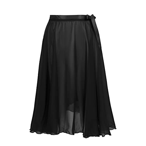TiaoBug Falda de Ballet Mujeres Bailarinas Falda Larga de Gasa con Cinturilla Ajustable Envoltura para Bodies Gimnasia Niñas Mujeres Negro One Size TiaoBug Falda de Ballet Mujeres Bailarinas Falda Larga de Gasa con Cinturilla Ajustable Envoltura para Bodies Gimnasia Niñas Mujeres Negro One Size