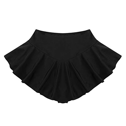 TiaoBug Falda Deporte de Patinaje para Mujeres Chicas Falda Negra con Bragas Interior para Danza Baile Ballet Gimnasia Femenina Negro Small