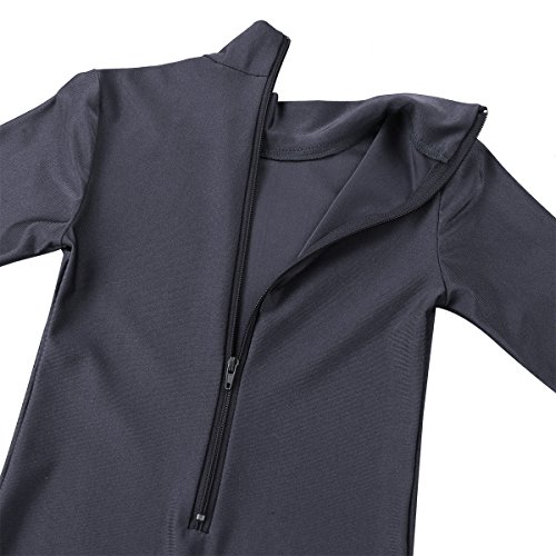 TiaoBug Maillot de Gimnasia para Niña Mono de Danza Fitness Gym Maillots Jumpsuit Deportivo Manga Larga Elástica Leotardo Ballet Patinaje Niña Dark Gray 8-10 Años TiaoBug Maillot de Gimnasia para Niña Mono de Danza Fitness Gym Maillots Jumpsuit Deportivo Manga Larga Elástica Leotardo Ballet Patinaje Niña Dark Gray 8-10 Años