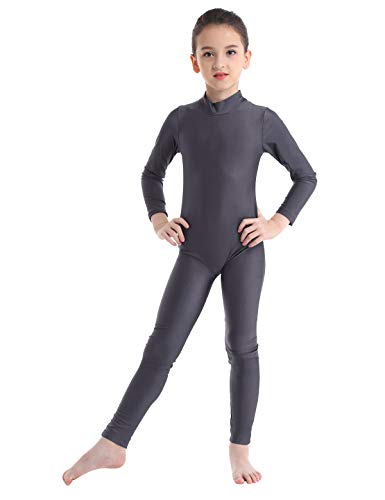 TiaoBug Maillot de Gimnasia para Niña Mono de Danza Fitness Gym Maillots Jumpsuit Deportivo Manga Larga Elástica Leotardo Ballet Patinaje Niña Dark Gray 8-10 Años TiaoBug Maillot de Gimnasia para Niña Mono de Danza Fitness Gym Maillots Jumpsuit Deportivo Manga Larga Elástica Leotardo Ballet Patinaje Niña Dark Gray 8-10 Años