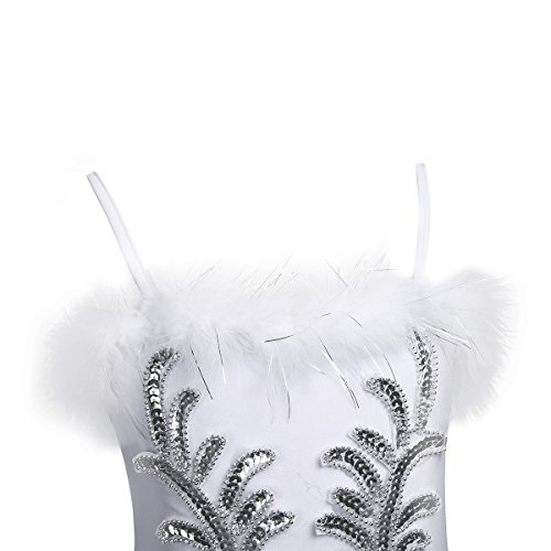 TiaoBug Maillot Vestido de Ballet Danza para Niña Chica (4-12 Años) Princesa Fiesta Tutú Sin Mangas Flor Vestidos con Lentejuelas Brillantes + Guantes + Clip Blanco A 10-12 años TiaoBug Maillot Vestido de Ballet Danza para Niña Chica (4-12 Años) Princesa Fiesta Tutú Sin Mangas Flor Vestidos con Lentejuelas Brillantes + Guantes + Clip Blanco A 10-12 años
