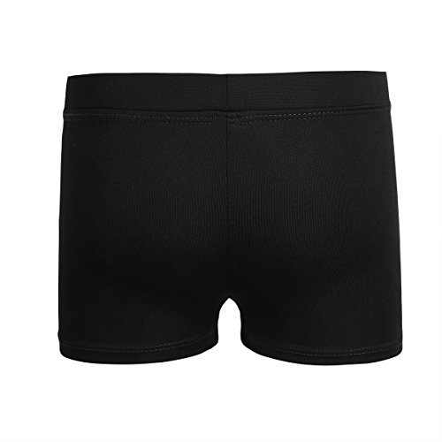 TiaoBug Niñas Chicas Pantalones Cortos de Yoga Ballet Shorts Deportiva Elástica de Danza Baibarina Traje de Baño Playa Verano Braguitas para Niñas 6-12 Años Negro 12 Años