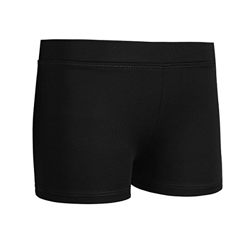 TiaoBug Niñas Chicas Pantalones Cortos de Yoga Ballet Shorts Deportiva Elástica de Danza Baibarina Traje de Baño Playa Verano Braguitas para Niñas 6-12 Años Negro 12 Años