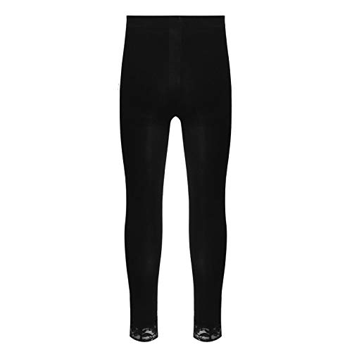 TiaoBug Pantalones Lápiz Elásticos Cintura Alta Leggins Invierno Leggings Deportivos Danza Ballet Leggins Mallas de Yoga Niñas Negro 3-4 años