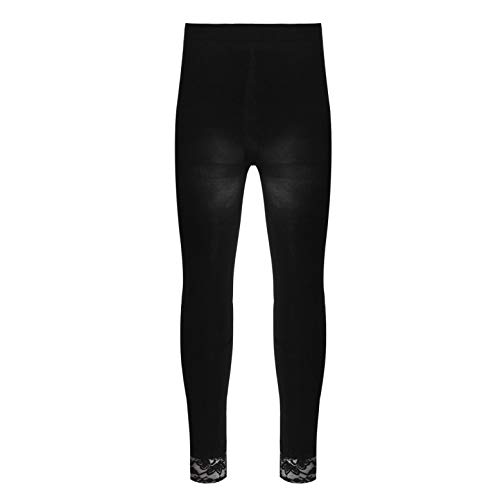 TiaoBug Pantalones Lápiz Elásticos Cintura Alta Leggins Invierno Leggings Deportivos Danza Ballet Leggins Mallas de Yoga Niñas Negro 3-4 años