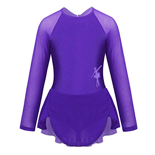 dPois Vestido de Patinaje Maillot Gimnasia Ritmica Niña Maillot de