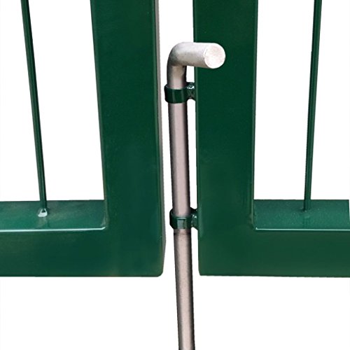 Tidyard Acero Verja Mallada Puerta Barrera Exterior Cercas para Jardín Puerta de Valla de jardín con Postes Acero Verde 350x140 cm Tidyard Acero Verja Mallada Puerta Barrera Exterior Cercas para Jardín Puerta de Valla de jardín con Postes Acero Verde 350x140 cm