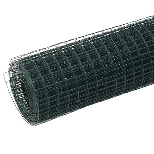 Tidyard Malla Alambre Malla Alambre Acero Cuadrado de Acero con Recubrimiento de PVC para Proteger Plantas y Animales Verde de Dimensiones Generales 10 x 0,5 m Tidyard Malla Alambre Malla Alambre Acero Cuadrado de Acero con Recubrimiento de PVC para Proteger Plantas y Animales Verde de Dimensiones Generales 10 x 0,5 m
