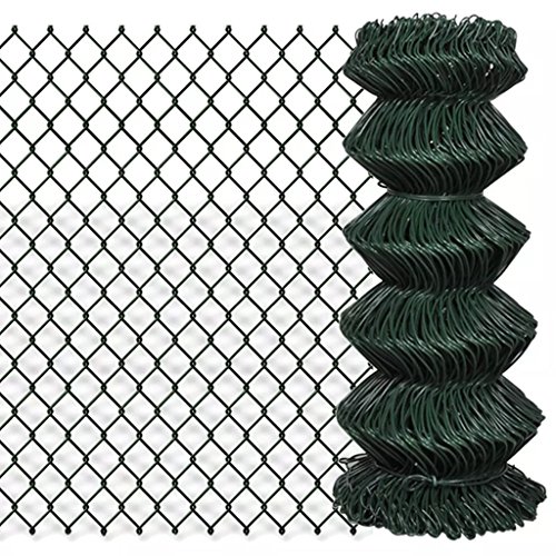 tidyard Malla de Alambre Valla de Jardín,Decoración Protección para Hogar y Propiedad,PVC Verde 0,8x15m tidyard Malla de Alambre Valla de Jardín,Decoración Protección para Hogar y Propiedad,PVC Verde 0,8x15m