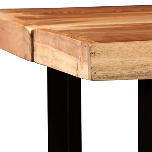 Tidyard Mesa de Bar Bistró Cocina Comedor Mesa Alta Mesa Auxiliar de Diseño Industrial Madera de Sheesham y Acero 150x70x107cm Tidyard Mesa de Bar Bistró Cocina Comedor Mesa Alta Mesa Auxiliar de Diseño Industrial Madera de Sheesham y Acero 150x70x107cm