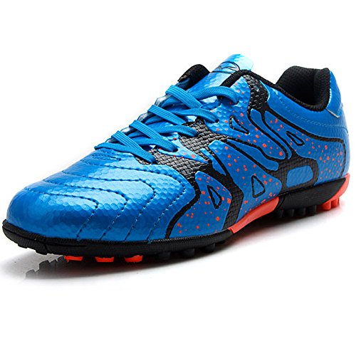 Tiebao Niños Difícil Suelo Artificial Velocidad PU Cuero Fútbol Zapatos (Azul, Niño pequeño EU30) Tiebao Niños Difícil Suelo Artificial Velocidad PU Cuero Fútbol Zapatos (Azul, Niño pequeño EU30)