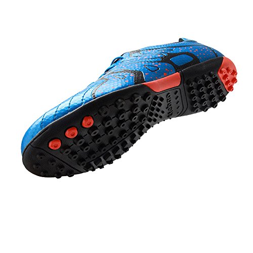 Tiebao Niños Difícil Suelo Artificial Velocidad PU Cuero Fútbol Zapatos (Azul, Niño pequeño EU30) Tiebao Niños Difícil Suelo Artificial Velocidad PU Cuero Fútbol Zapatos (Azul, Niño pequeño EU30)