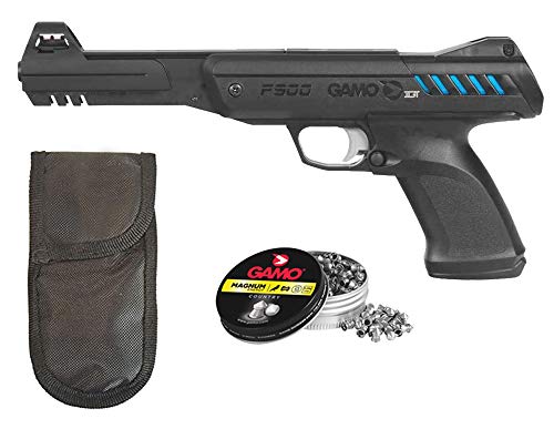 Tiendas LGP - Gamo - Pack Pistola Aire Comprimido P-900 IGT, Pistola perdigones Potencia de 3,5 Julios, 4,5 mm, Velocidad de Salida 120 m/s, Longitud 32 cm. + Funda Portabalines + 250 Balines