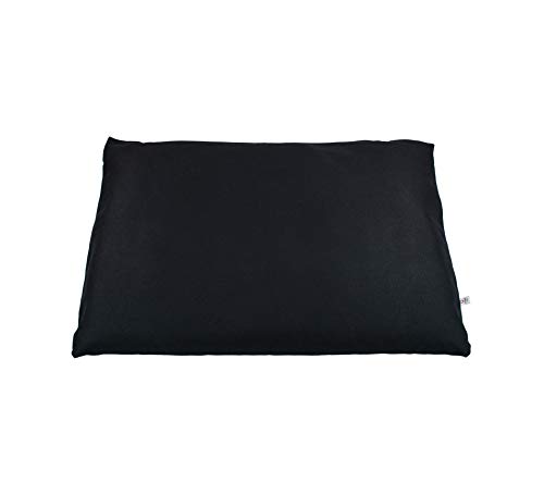 Tierra Zen ME020F Acolchada de algodón Negro Rectangular Cojín 75 x 69 cm