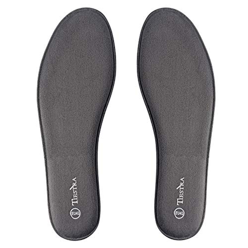 TIESTRA Plantillas Memory Foam para Zapatos de Mujer y Hombre, Plantillas Confort y Flexibles,Cómodas y Amortiguación para Trabajo, Deportes, Caminar, Senderismo