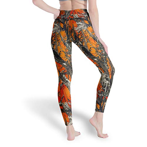 Tiger - Mallas de yoga para mujer, cintura alta, elásticas, opacas, para yoga, para mujer, para exterior, fitness, color blanco, talla 4XL