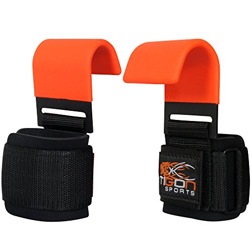 TIGON - Correas de entrenamiento para levantamiento de pesas (naranja)