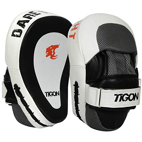 Tigon MMA - Almohadillas de Boxeo para Artes Marciales Mixtas, Blanco Tigon MMA - Almohadillas de Boxeo para Artes Marciales Mixtas, Blanco