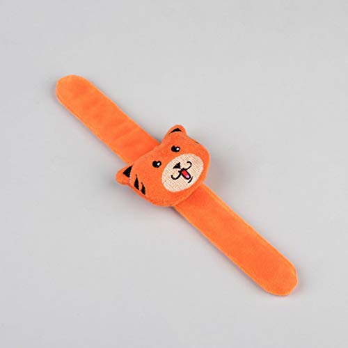Tigre Naranja de Pinzamiento de Pulsera de Costura Artesanal de Accesorios, Adaptar Pin Slap Pulsera de la Muñeca, el Bordado de la Aguja de la Pulsera, 23 x 6.5 cm