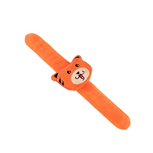 Tigre Naranja de Pinzamiento de Pulsera de Costura Artesanal de Accesorios, Adaptar Pin Slap Pulsera de la Muñeca, el Bordado de la Aguja de la Pulsera, 23 x 6.5 cm