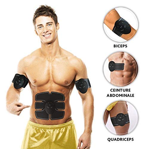 Tillmann's Sport Electroestimulador muscular: EMS, con almohadillas abdominales, de brazos y piernas para un cuerpo esculpido, ideal para adultos unisex, tonifica tu cuerpo