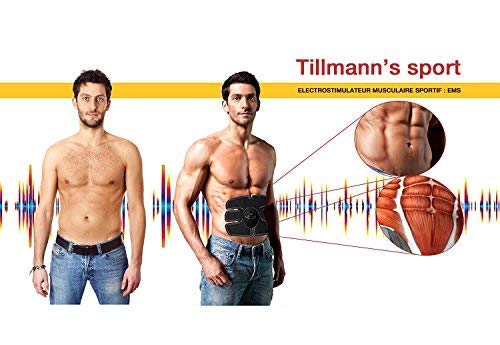 Tillmann's Sport Electroestimulador muscular: EMS, con almohadillas abdominales, de brazos y piernas para un cuerpo esculpido, ideal para adultos unisex, tonifica tu cuerpo Tillmann's Sport Electroestimulador muscular: EMS, con almohadillas abdominales, de brazos y piernas para un cuerpo esculpido, ideal para adultos unisex, tonifica tu cuerpo