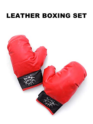 TIM-LI Juego De Sacos De Boxeo para Niños con Soporte/Guantes De Boxeo/Bomba De Mano, Altura Ajustable, para Niños De 4 5 6 7 8 Años En Adelante, Niñas