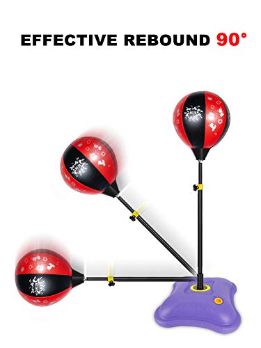 TIM-LI Saco De Boxeo, Saco De Boxeo con Bola De Boxeo Independiente con Base Llena De Agua, Altura Ajustable para Aliviar El Estrés Y Fitness TIM-LI Saco De Boxeo, Saco De Boxeo con Bola De Boxeo Independiente con Base Llena De Agua, Altura Ajustable para Aliviar El Estrés Y Fitness