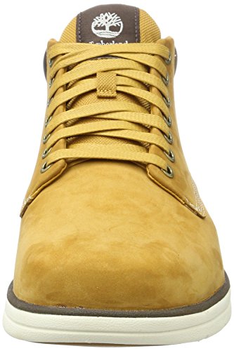 Timberland Bradstreet Leather Sensorflex, Botas Chukka para Hombre, Amarillo Wheat Nubuck, 43 EU