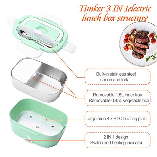 Timker Fiambrera Electrica 24v 12v 220v 3 In 1 Fiambrera Electrica Camion Coche y Trabajo Termo Comida,Fiambrera Calentador Comida Portatil Oficina 40w Acero Extraíble De Acero Inoxidable 1.5l Timker Fiambrera Electrica 24v 12v 220v 3 In 1 Fiambrera Electrica Camion Coche y Trabajo Termo Comida,Fiambrera Calentador Comida Portatil Oficina 40w Acero Extraíble De Acero Inoxidable 1.5l