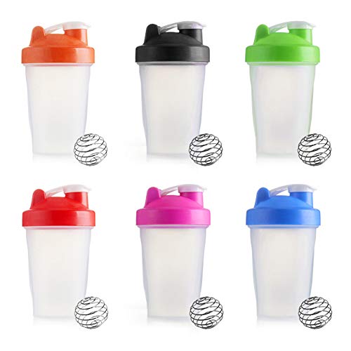 Timmil 400 ml Classic Loop Shaker Cup/Diet Shaker/Protein Shaker con Blender Ball y asa de transporte Unisex Cup con múltiples opciones de color (Schwarz)
