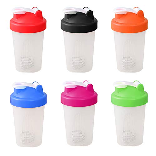 Timmil 400 ml Classic Loop Shaker Cup/Diet Shaker/Protein Shaker con Blender Ball y asa de transporte Unisex Cup con múltiples opciones de color (Schwarz)