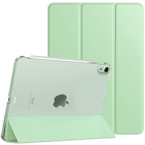 TiMOVO Funda Compatible con Nuevo iPad 10.9 Inch, iPad Air 4.ª Generación 2020, Tableta Cubierta Inteligente Trasera con Despertar/Dormir Auto, Protectora Plegable - Verde