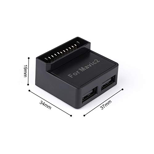 Tineer Adaptador de banco de potencia Tineer Mavic 2, cargador de 2 puertos USB Convertidor de batería a adaptador de banco de potencia para DJI Mavic 2 Pro/Zoom Accesorio Tineer Adaptador de banco de potencia Tineer Mavic 2, cargador de 2 puertos USB Convertidor de batería a adaptador de banco de potencia para DJI Mavic 2 Pro/Zoom Accesorio