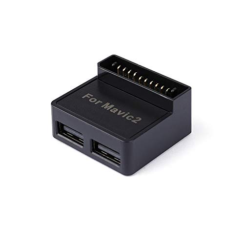 Tineer Adaptador de banco de potencia Tineer Mavic 2, cargador de 2 puertos USB Convertidor de batería a adaptador de banco de potencia para DJI Mavic 2 Pro/Zoom Accesorio