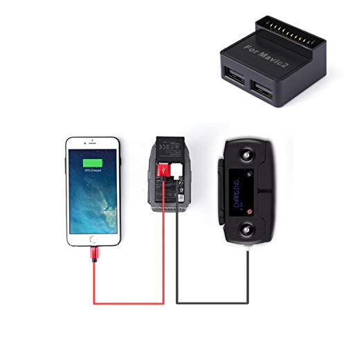 Tineer Adaptador de banco de potencia Tineer Mavic 2, cargador de 2 puertos USB Convertidor de batería a adaptador de banco de potencia para DJI Mavic 2 Pro/Zoom Accesorio