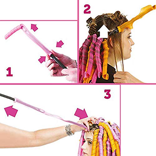 Tingz 20 piezas Magic Hair Curlers Spiral Curls Styling Kit, sin rulos de calor Rodillos y ganchos de peinado para cabello largo La mayoría de los tipos de peinados(18 pulgadas/45 cm) Tingz 20 piezas Magic Hair Curlers Spiral Curls Styling Kit, sin rulos de calor Rodillos y ganchos de peinado para cabello largo La mayoría de los tipos de peinados(18 pulgadas/45 cm)