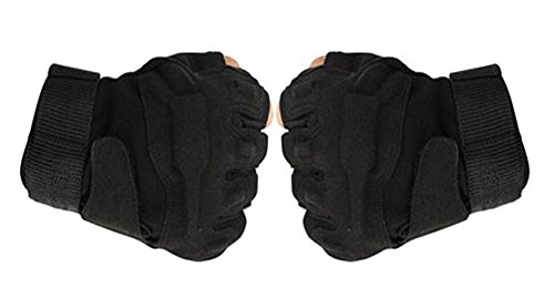 TININNA Guantes de Deporte,Medio Dedo Guantes para Ciclismo Fitness Gym Medios Guantes del Dedo Entrenamiento con Ejercicios de Pesas-Negro XL