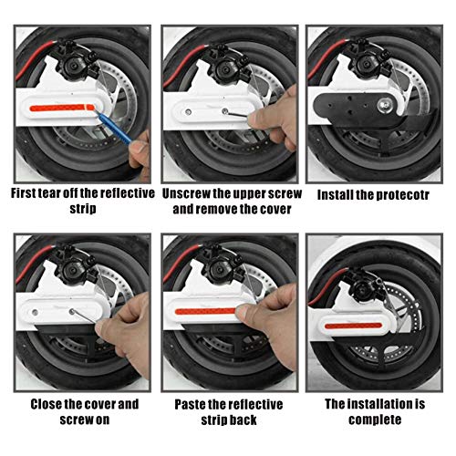 Tinke Protección de la Cubierta del Disco de Freno Protector de Disco de Freno para Xiaomi Mijia M365 / M365 Pro Scooter eléctrico