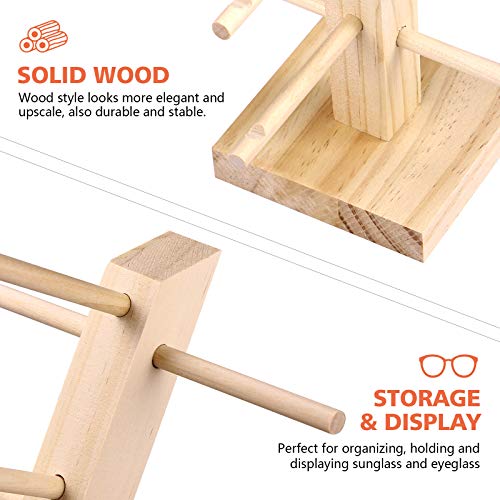 Tinksky De madera de tres capas de gafas de sol de la pantalla de gafas de organizador gafas soporte soporte de rack regalo de cumpleaños de Navidad para los amigos Tinksky De madera de tres capas de gafas de sol de la pantalla de gafas de organizador gafas soporte soporte de rack regalo de cumpleaños de Navidad para los amigos