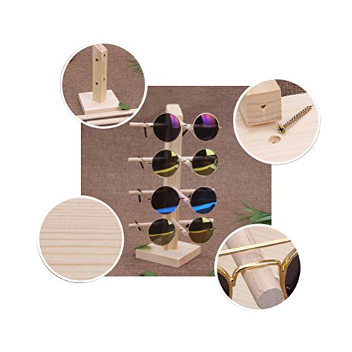 Tinksky Madera de cuatro capas de gafas de sol de pantalla gafas de organizador gafas Soporte Soporte de Rack Navidad regalo de cumpleaños para los amigos Tinksky Madera de cuatro capas de gafas de sol de pantalla gafas de organizador gafas Soporte Soporte de Rack Navidad regalo de cumpleaños para los amigos