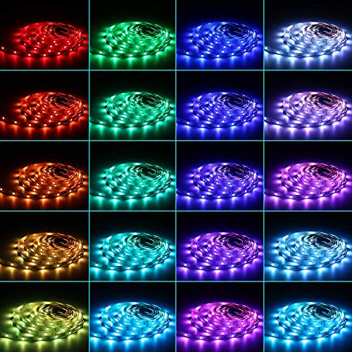 Tira de Luces LED 10m(2x 5m), ALED LIGHT 5050 SMD 300 LED RGB Tira LED con Mando a Distancia de 44 Teclas, Fuente de Alimentación de 12V Luce de LED para Hogar, Habitación, Fiesta, Boda, Decoración Tira de Luces LED 10m(2x 5m), ALED LIGHT 5050 SMD 300 LED RGB Tira LED con Mando a Distancia de 44 Teclas, Fuente de Alimentación de 12V Luce de LED para Hogar, Habitación, Fiesta, Boda, Decoración