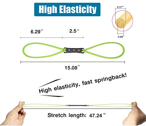 Tirachinas Goma Slingshot Tubo, 8 Piezas de Bandas Gruesas de Repuesto Gomas para Tirachinas Profesional de Caza Tiro con una Exquisita Bolsa de Almacenamiento (Green)