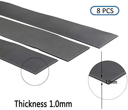 Tirachinas Gomas Profesional Slingshot Bandas, 8 Pcs 1mm Goma Gruesas Planas Bandas de Repuesto para Catapulta al Aire Libre Caza Potente Tirachinas Espesor de Juguete (Gris)