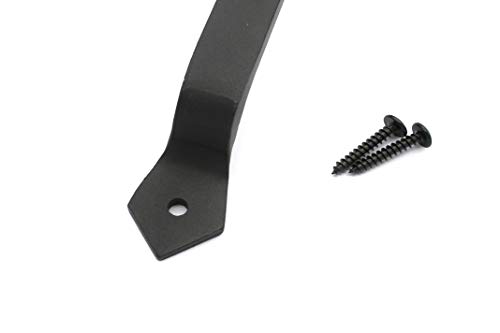 Tirador de puerta de hierro fundido antiguo de 11", sólido, tirador de puerta, tirador de puerta de granero, negro Tirador de puerta de hierro fundido antiguo de 11", sólido, tirador de puerta, tirador de puerta de granero, negro