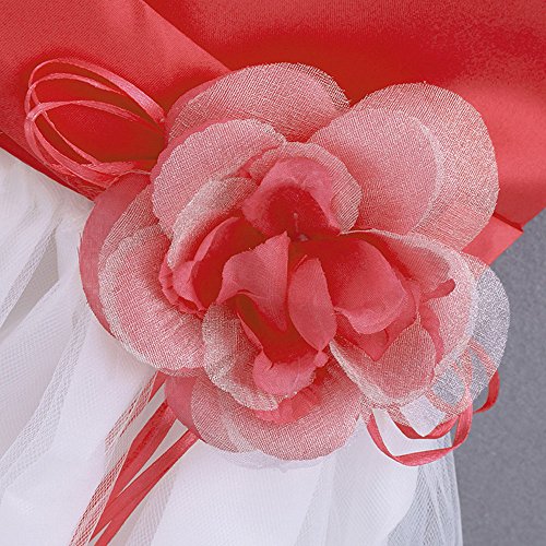 Tirador y niñas Cute Princess sin mangas vestidos de novia (de flores de cremallera en la parte posterior blanco blanco Talla:L(9-12Months) Tirador y niñas Cute Princess sin mangas vestidos de novia (de flores de cremallera en la parte posterior blanco blanco Talla:L(9-12Months)