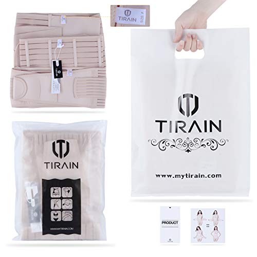 Tirain 3 en 1 Fajas Postparto Cómodo Faja Cinturon Postparto Cesarea con Velcro Elástica Vientre/Cintura /Pelvis Cinturón para la Recuperación Postpartum Support Belt Para Mujer y Maternidad