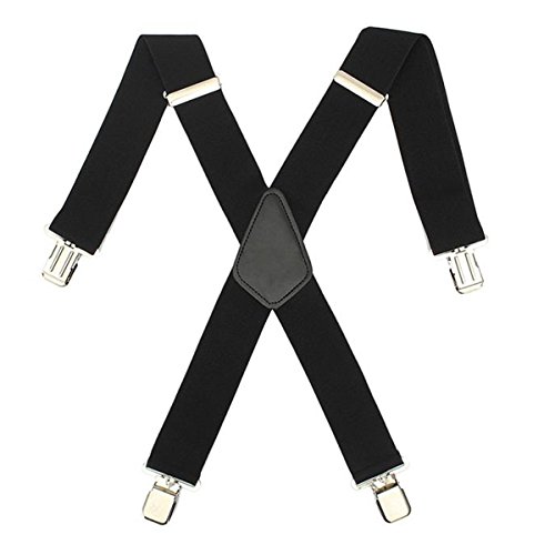 Tirantes anchos elásticos para hombre de los 50MM de las tirantes X forma los apoyos elásticos ajustables del pantalón con los clips del metal